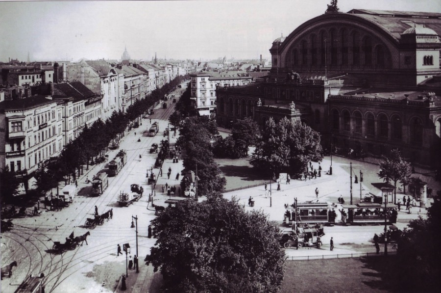 Anhalter Bahnhof and Askanischer Platz in Berlin, about 1910