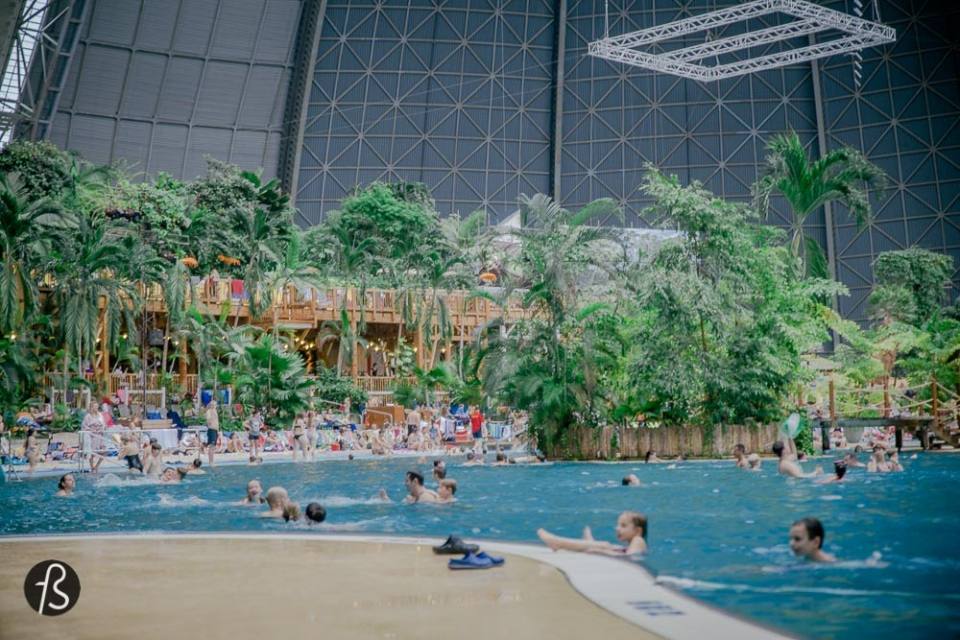 Tropical Islands: Swimming in a tropical paradise inside an aircraft hangar close to Berlin