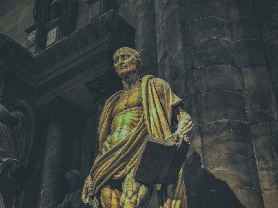 St Bartholomew Flayed inside the Duomo di Milano