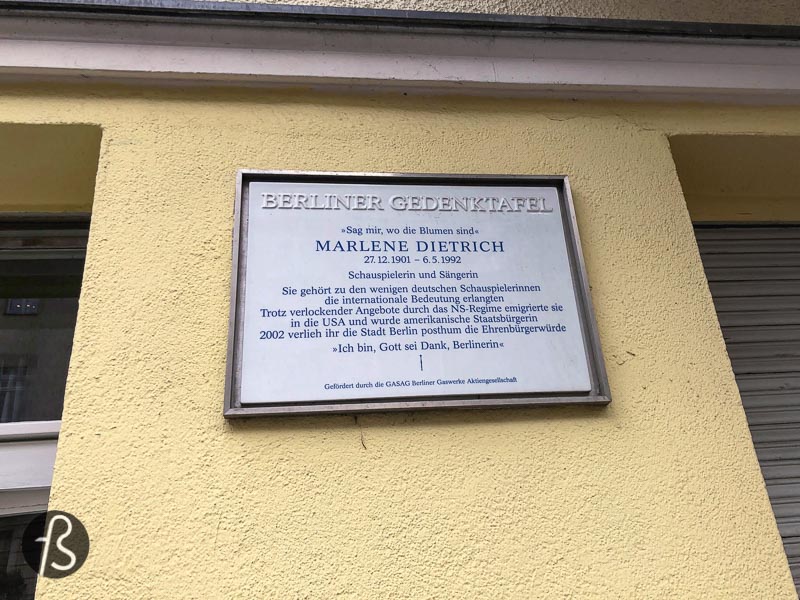 She is the most prominent name when you think about cinema and Berlin, and she came to the world as Marie Magdalene Dietrich, but everybody knows a slightly different name. Marlene Dietrich was born in Schöneberg back in December 1901, precisely on Leberstrasse 65.