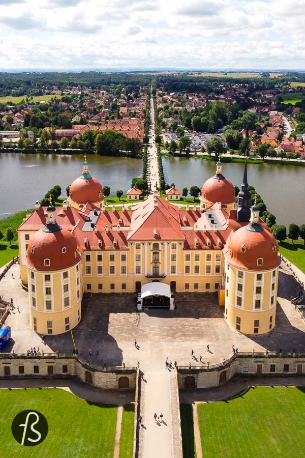 The most exciting thing about Moritzburg Castle is how harmonious it looks and how integrated it is to its surroundings. The landscape was developed with the castle in mind, and you can clearly see it once you go for a walk around the park. There you will find the Little Pheasant Castle and a lake lighthouse to entertain the kings while staged naval battles happened there.