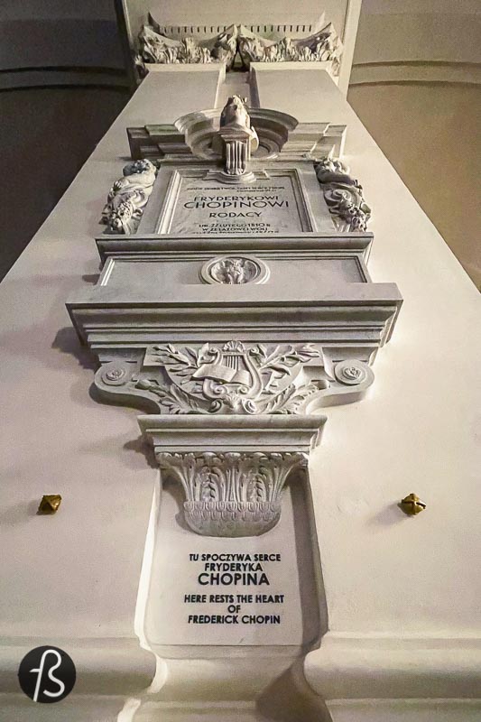 Chopin's heart is a symbol of Polish national identity. It can be found inside the Church of the Holy Cross in Warsaw. For some people, this piece of his body has a lot of emotional value, and we can easily understand why.