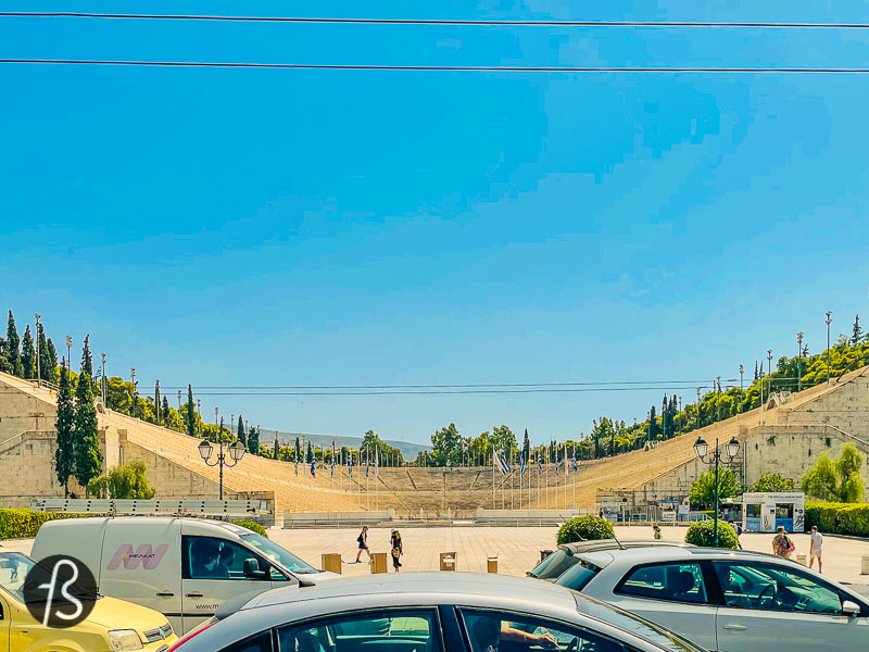 This archaeological work helped create plans for the reconstruction of the Panathenaic Stadium. In the mid-1890s, preparation work was done by the architect Anastasis Metaxas, and the design was focused on recreating the ancient stadium with the highest degree of fidelity. All of this work was sponsored by George Averoff, a wealthy businessman. Under the request of Crown Prince Constantine I of Greece, he donated almost one million drachmas for the construction works.