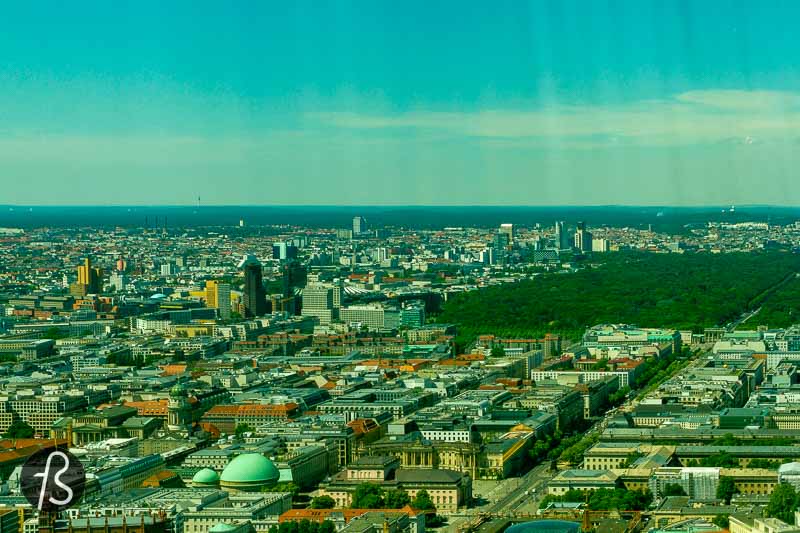 The Berlin TV Tower, aka the Berliner Fernsehturm, is the tallest structure in Germany and offers some of the city's best views. The tower is in Alexanderplatz and stands a whopping 368 meters tall. You can see the entire city, the Brandenburg Gate, Tempelhof, the Reichstag, and much more. 